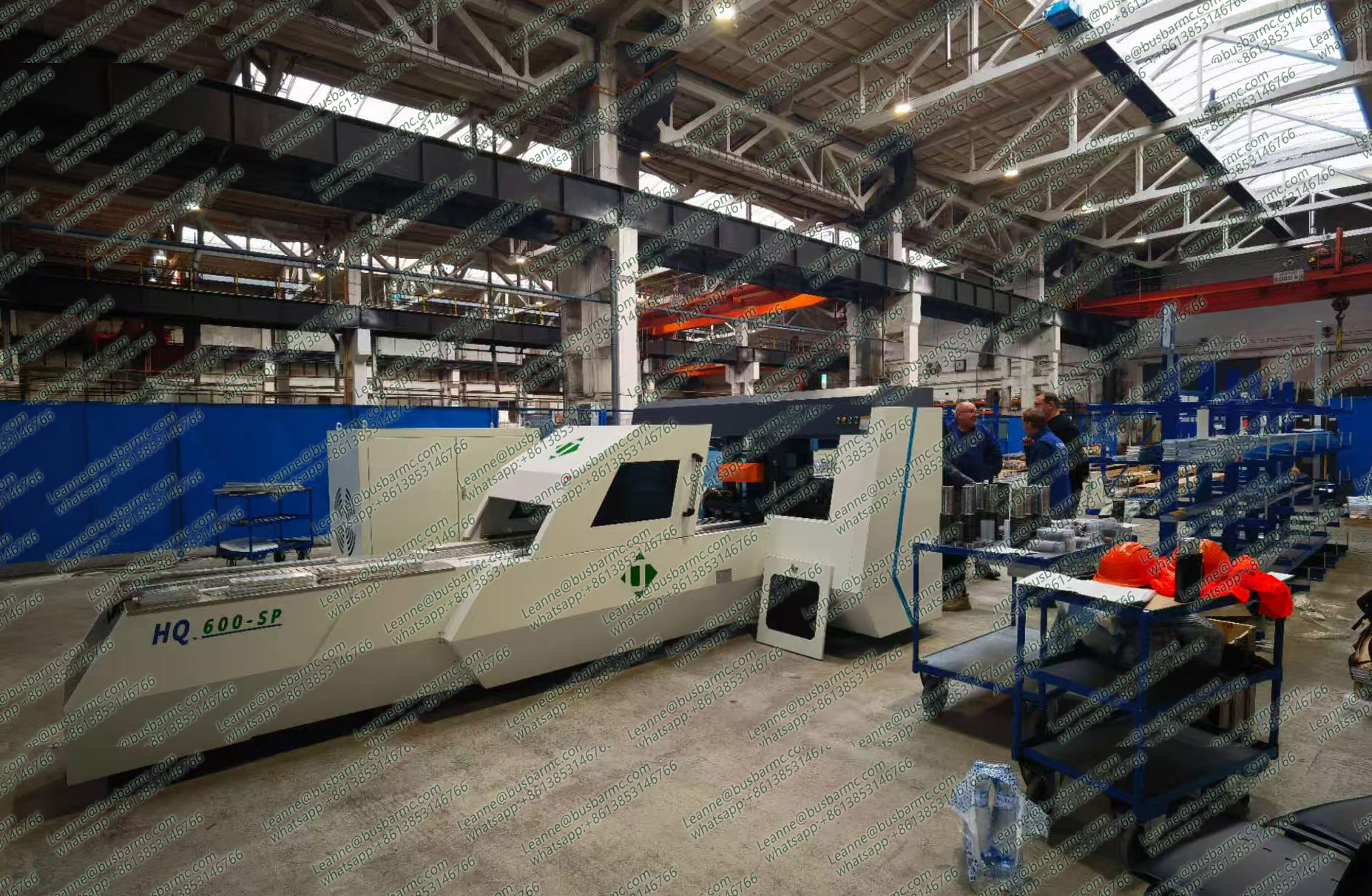 CNC busbar punching and shearing machine installation in a Saudi Arabian switchgear factory
